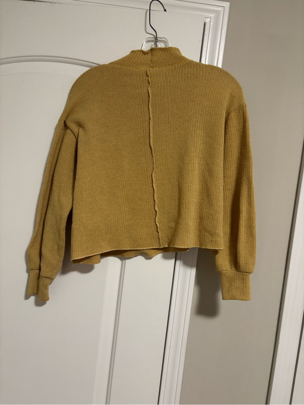 LUSH, Mustard Ribbed Knit Sweater, Size Small - Picture 2 of 4